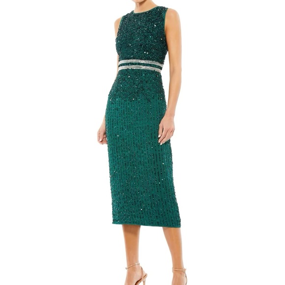Mac Duggal Midi Dress - Size 10 - Picture 1 of 3
